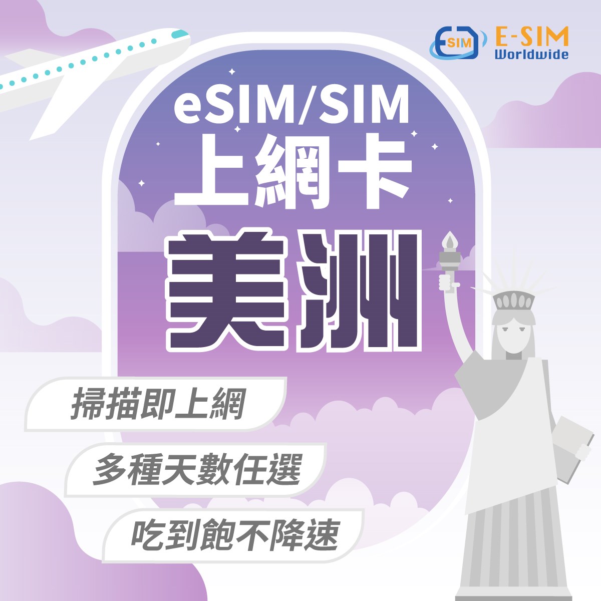 美國 10日 15日 20日 esim/sim上網卡